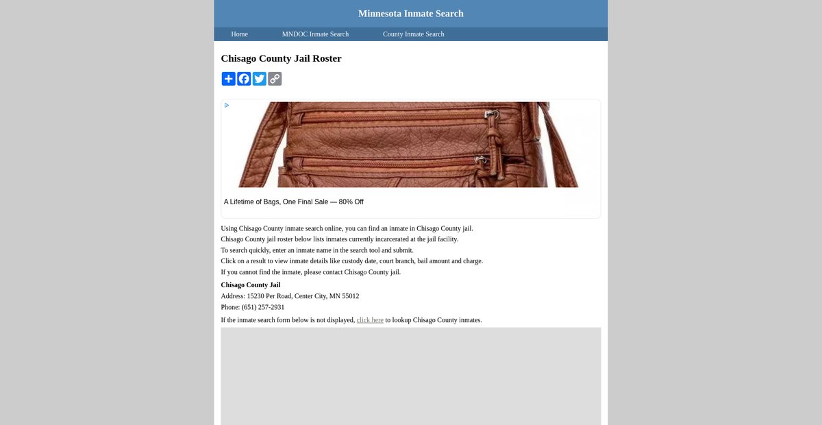 Preview of inmatesearchminnesota.org