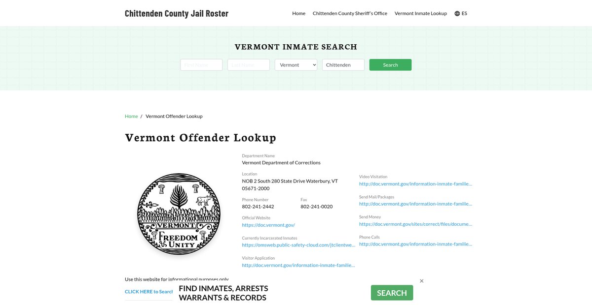 Preview of chittendencountyjail.org