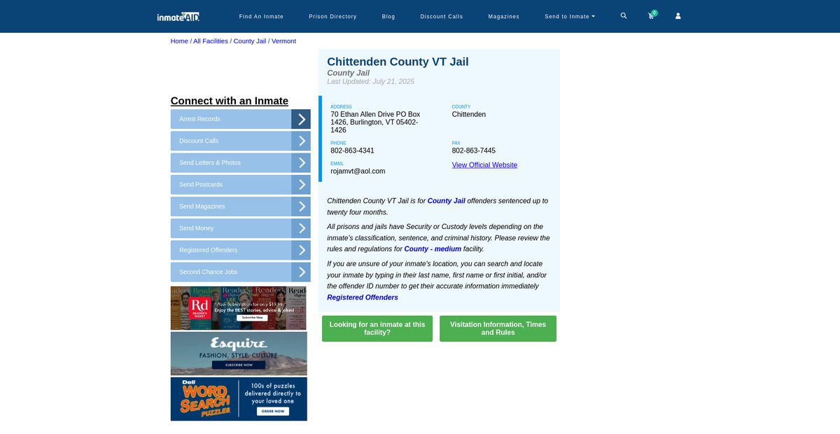 Preview of inmateaid.com