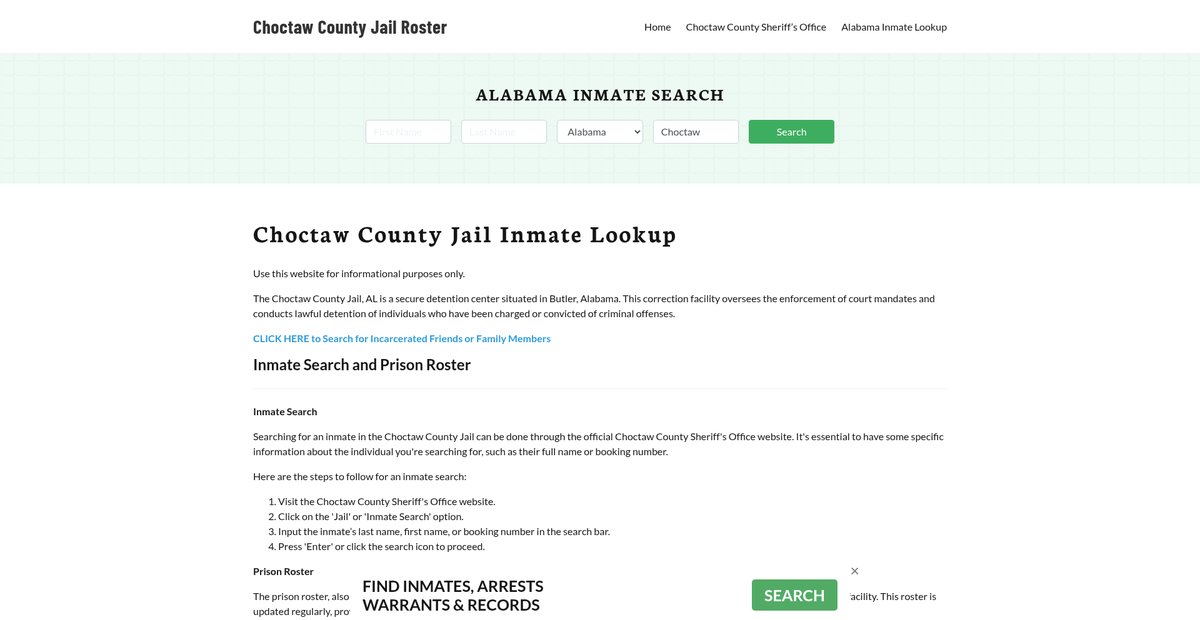 Preview of choctawcountyjail.org