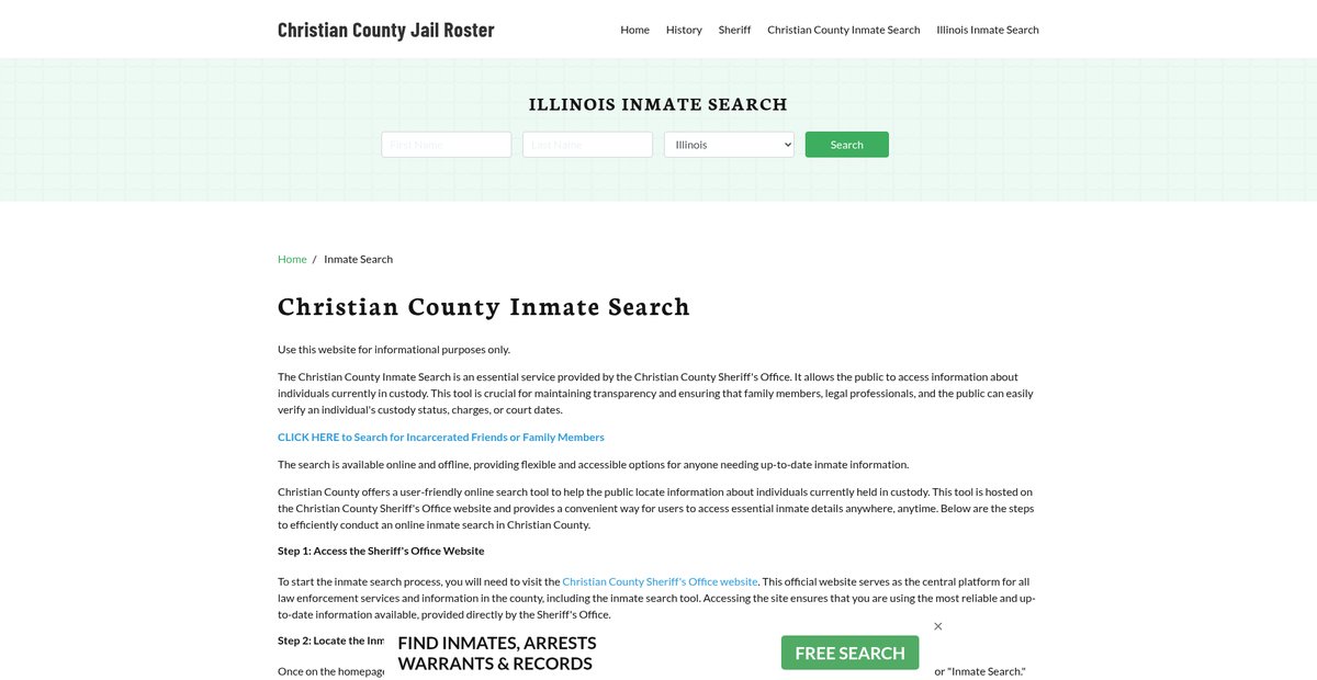 Preview of christiancountysheriffsoffice.com