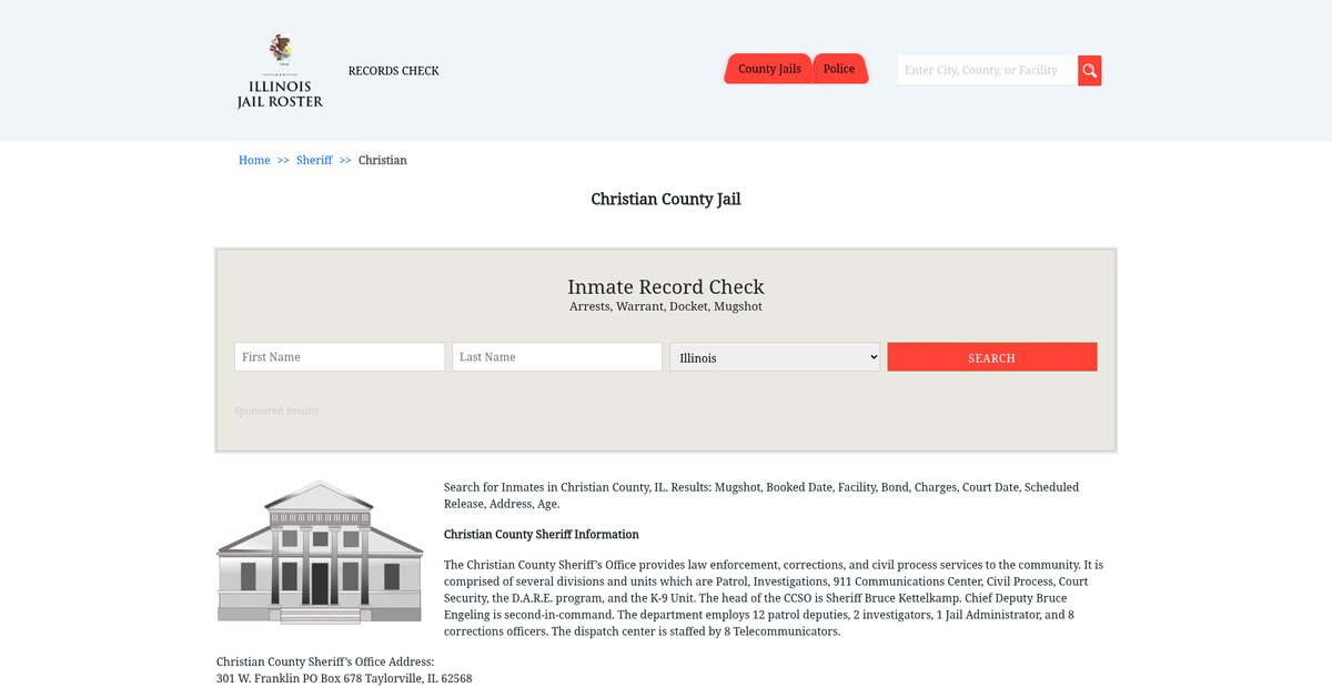 Preview of illinoisjailroster.com
