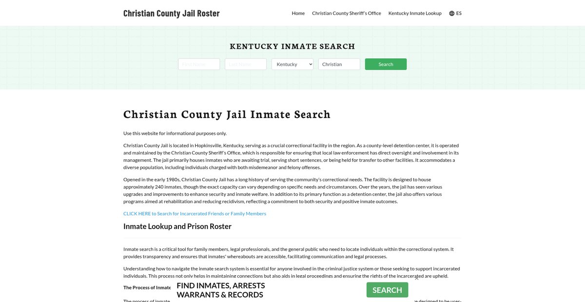 Preview of christiancountyjail.org
