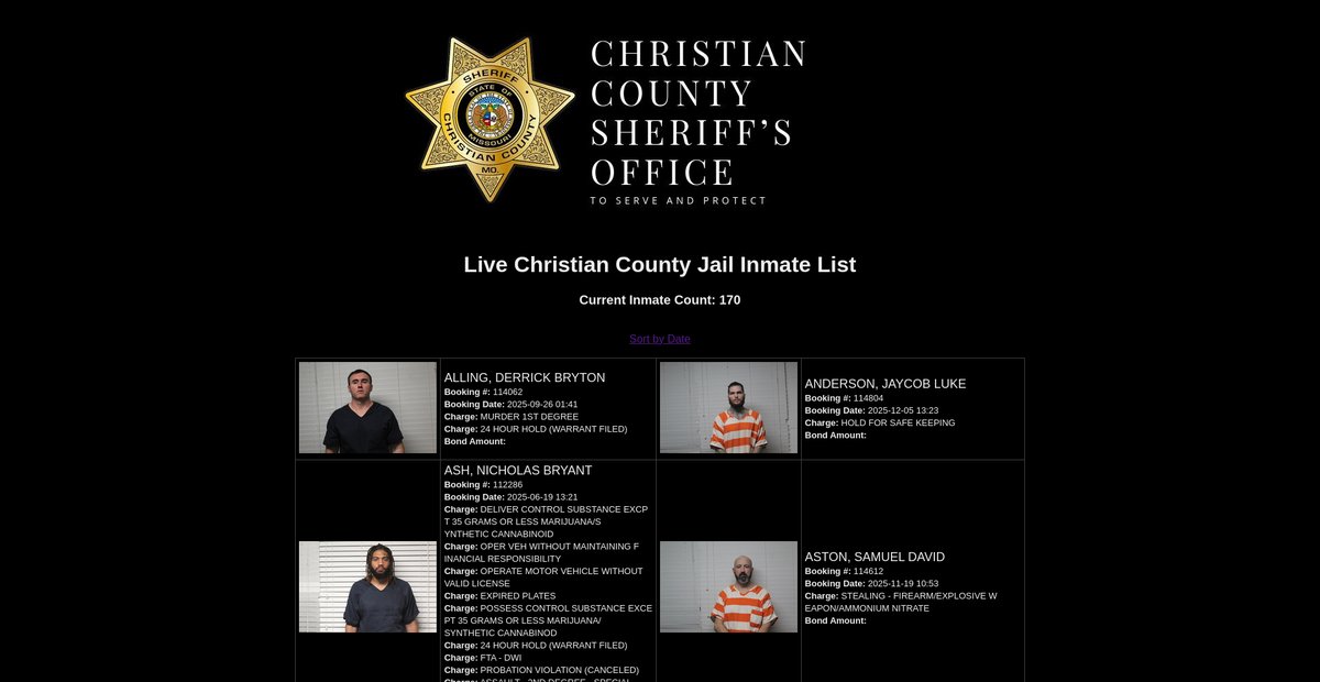 Preview of ccso.christiancountymo.gov