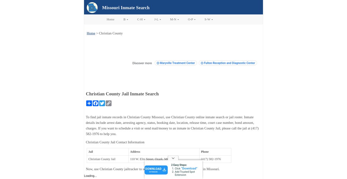 Preview of inmatesearchmo.org