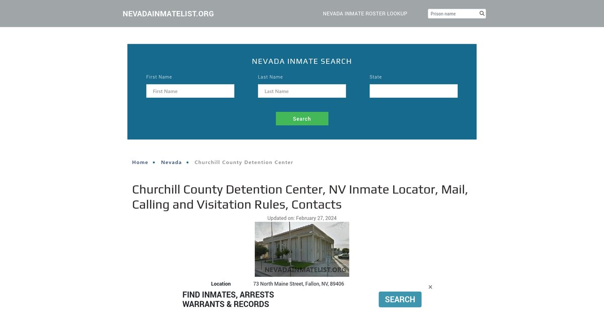 Preview of nevadainmatelist.org