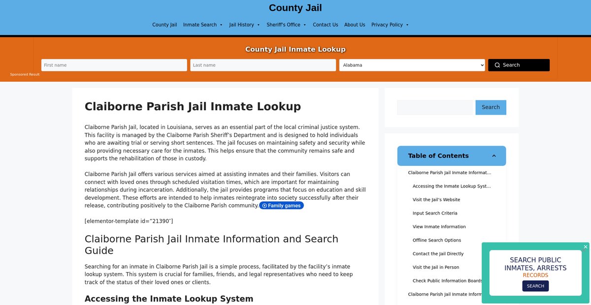 Preview of claiborne-parish.countyjail.org