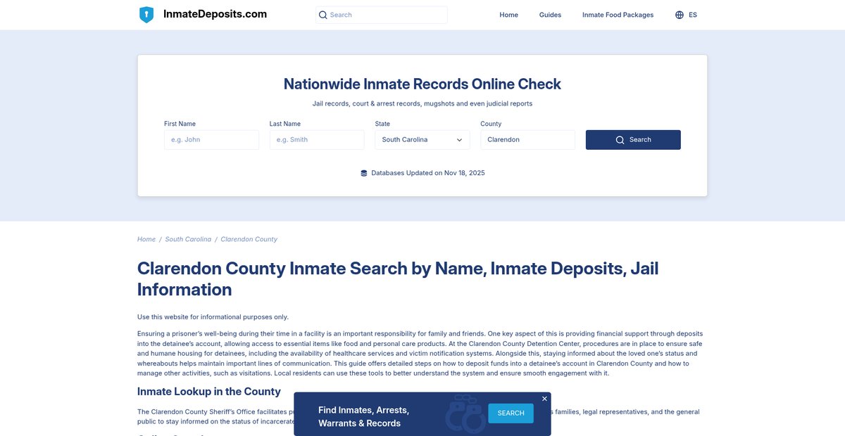 Preview of inmatedeposits.com