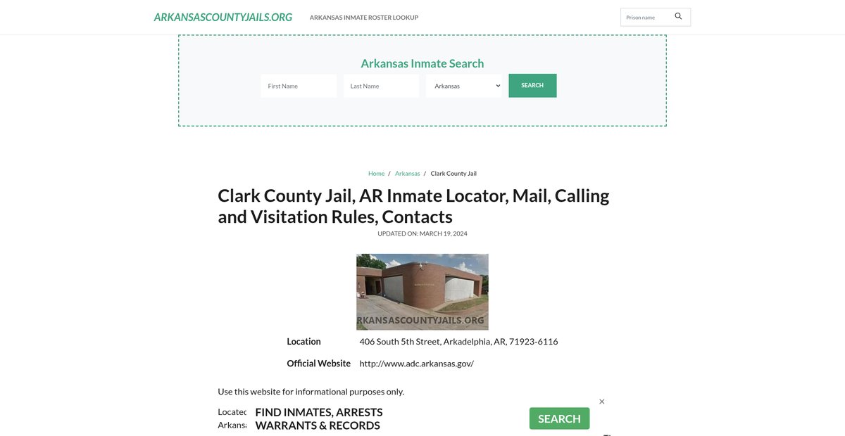 Preview of arkansascountyjails.org