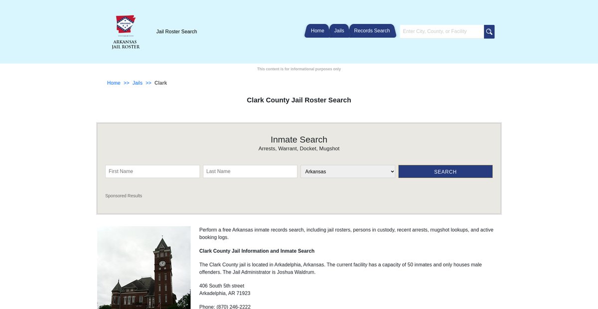 Preview of arkansasjailroster.com