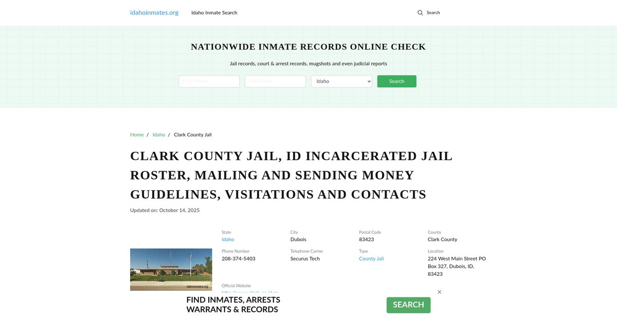 Preview of idahoinmates.org