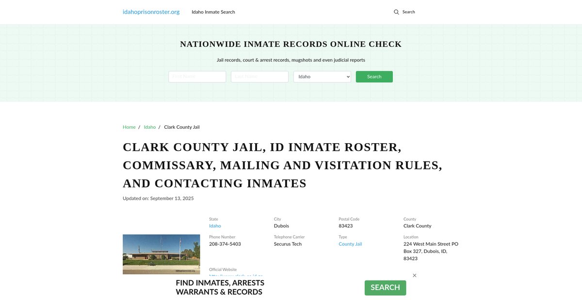 Preview of idahoprisonroster.org