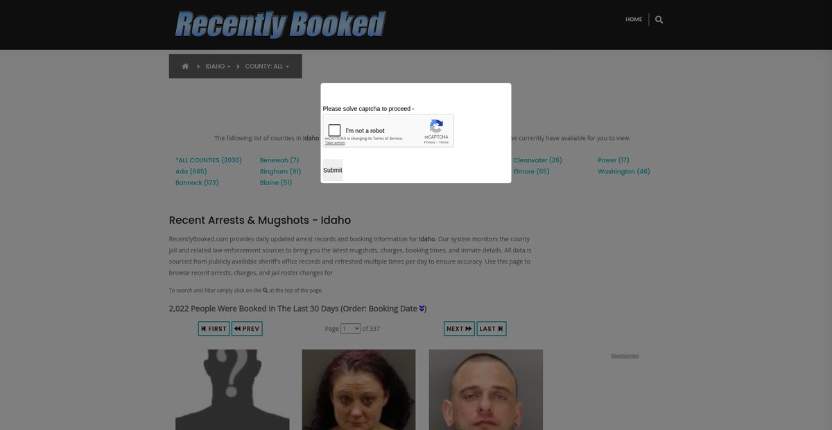 Preview of recentlybooked.com