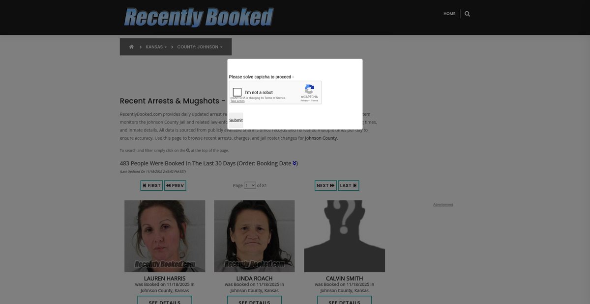Preview of recentlybooked.com
