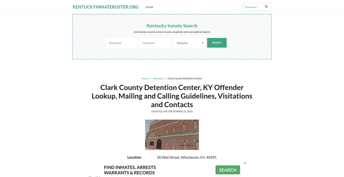 Preview of kentuckyinmateroster.org