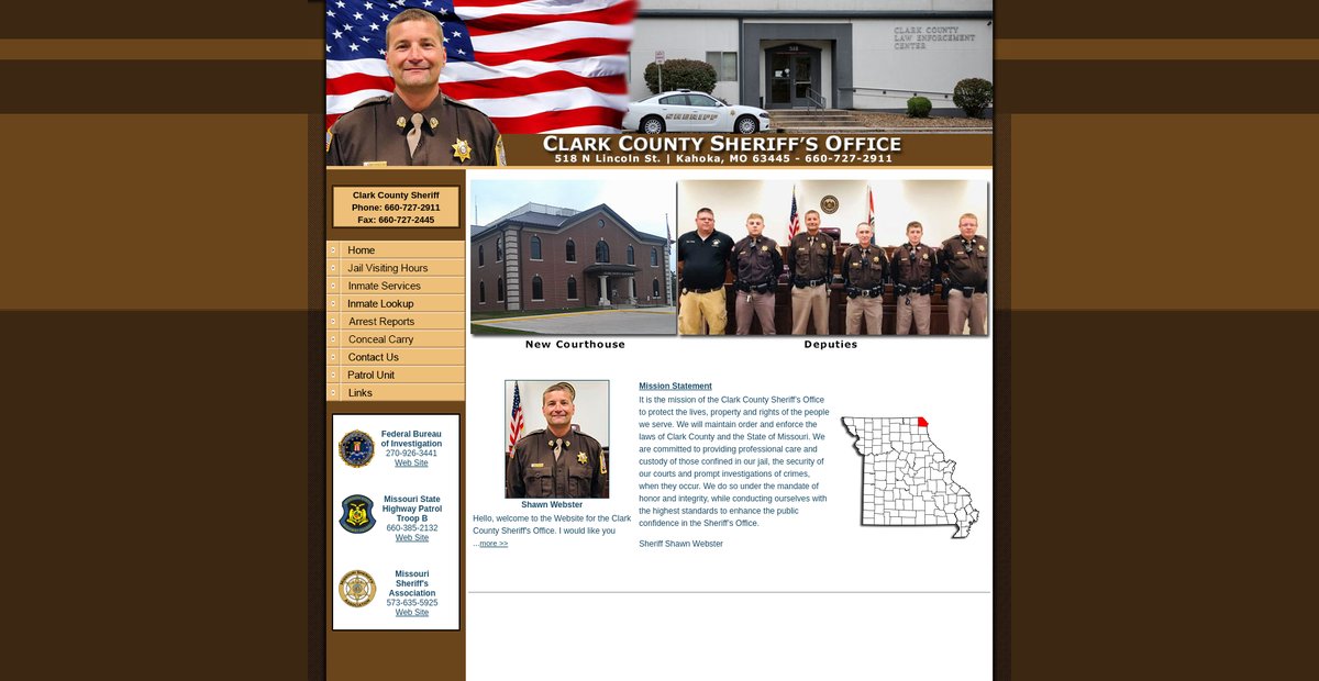 Preview of clarkmosheriff.com