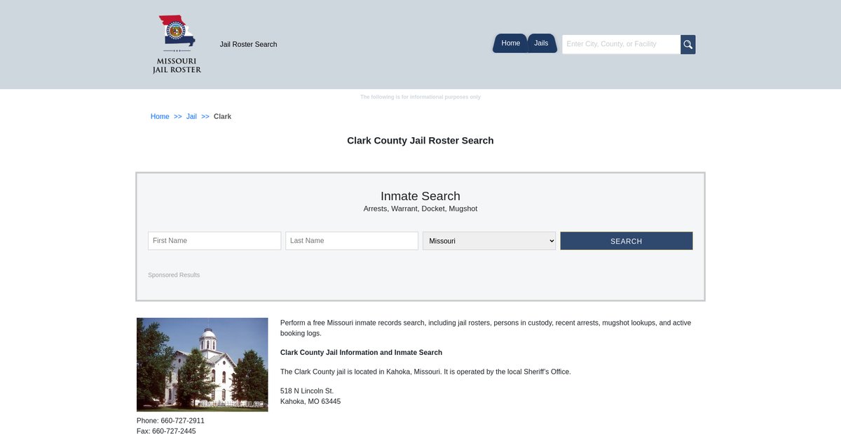 Preview of missourijailroster.com