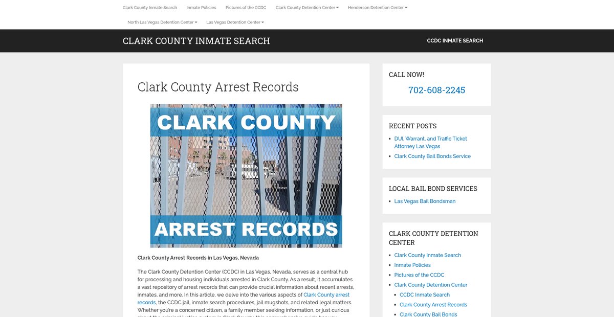 Preview of clarkcountyinmatesearch.com