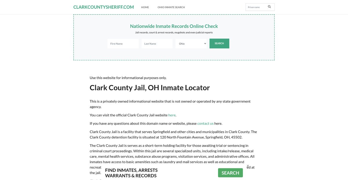 Preview of clarkcountysheriff.com