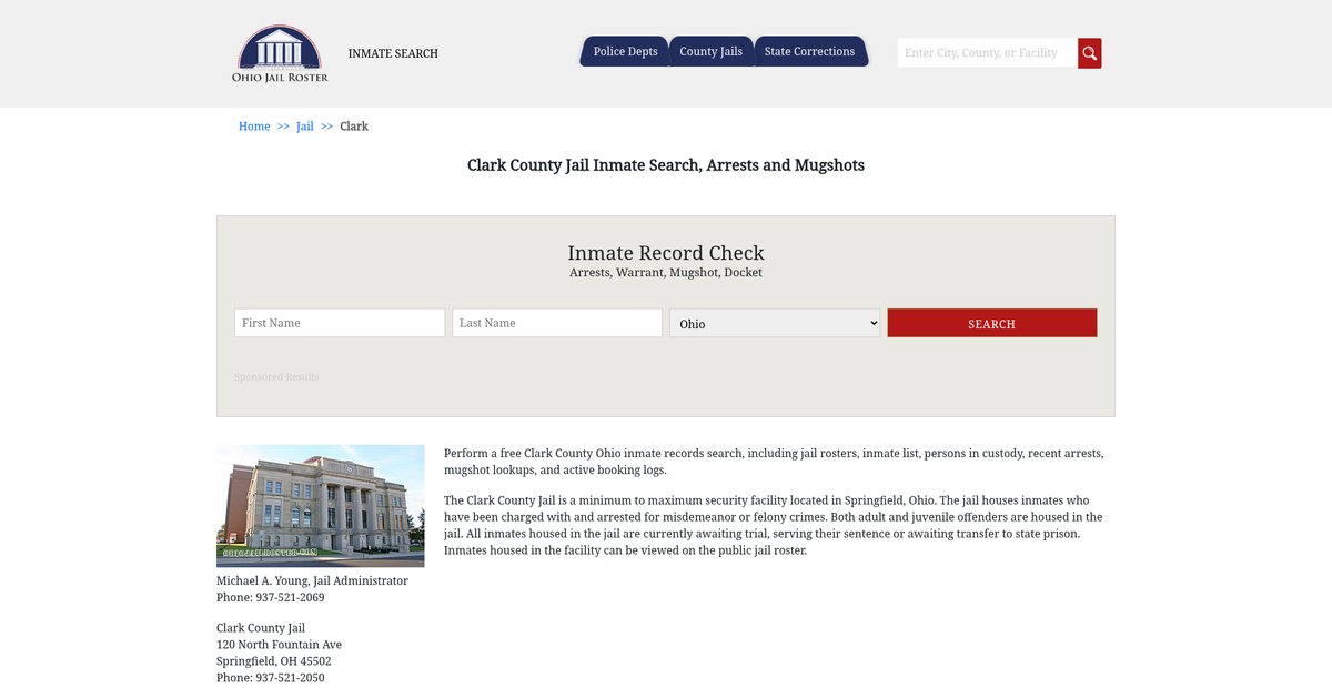 Preview of ohiojailroster.com