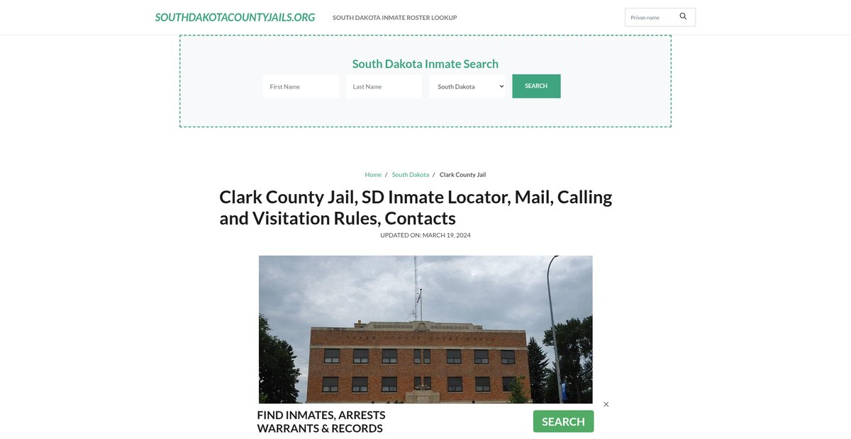 Preview of southdakotacountyjails.org