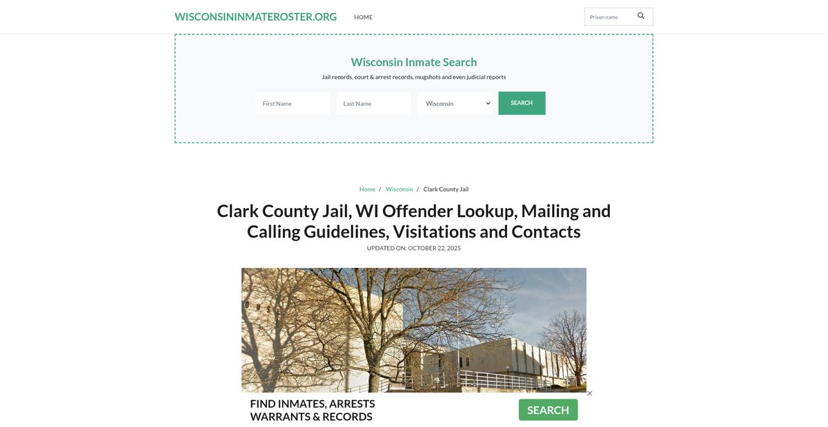 Preview of wisconsininmateroster.org