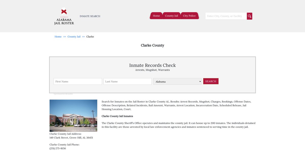 Preview of alabamajailroster.com