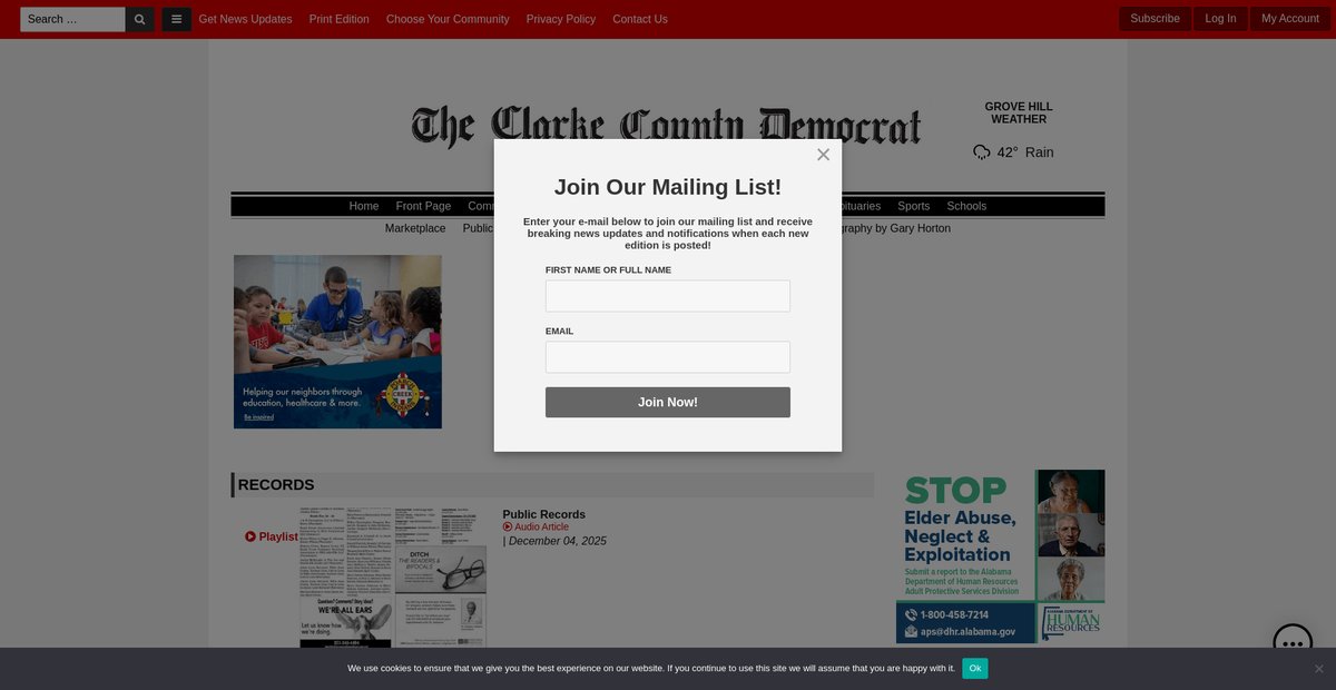 Preview of clarkecountydemocrat.com