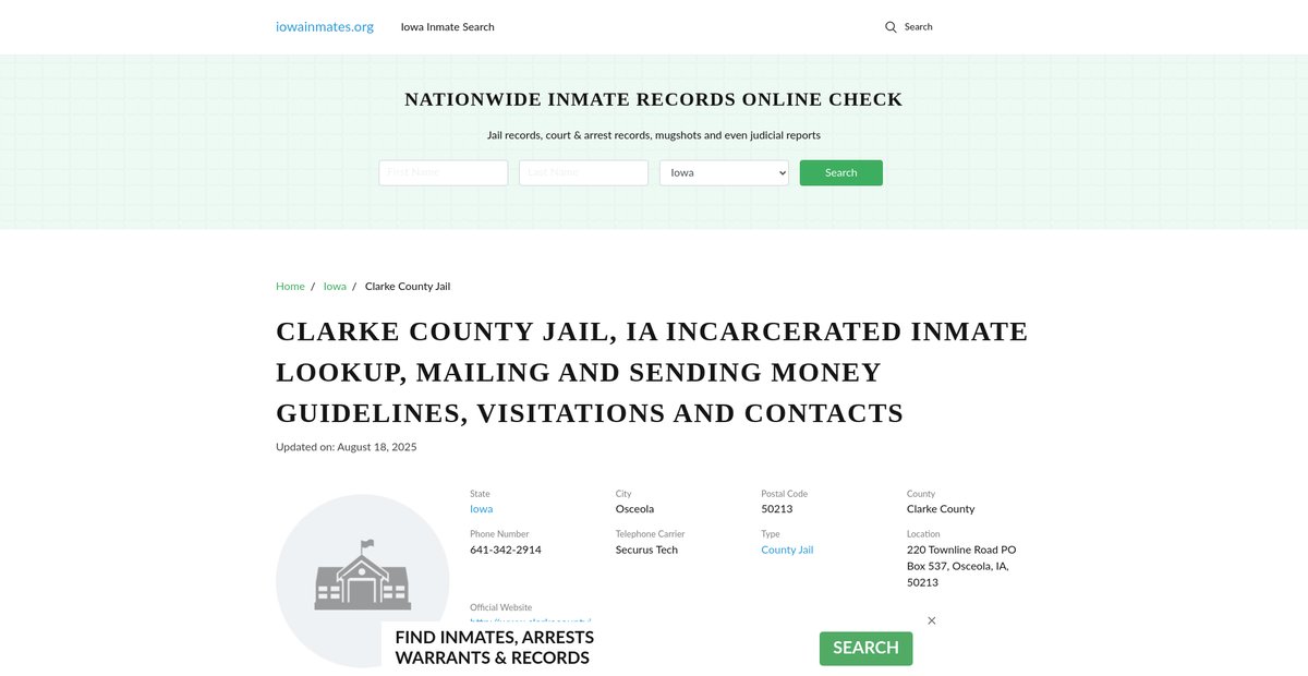 Preview of iowainmates.org
