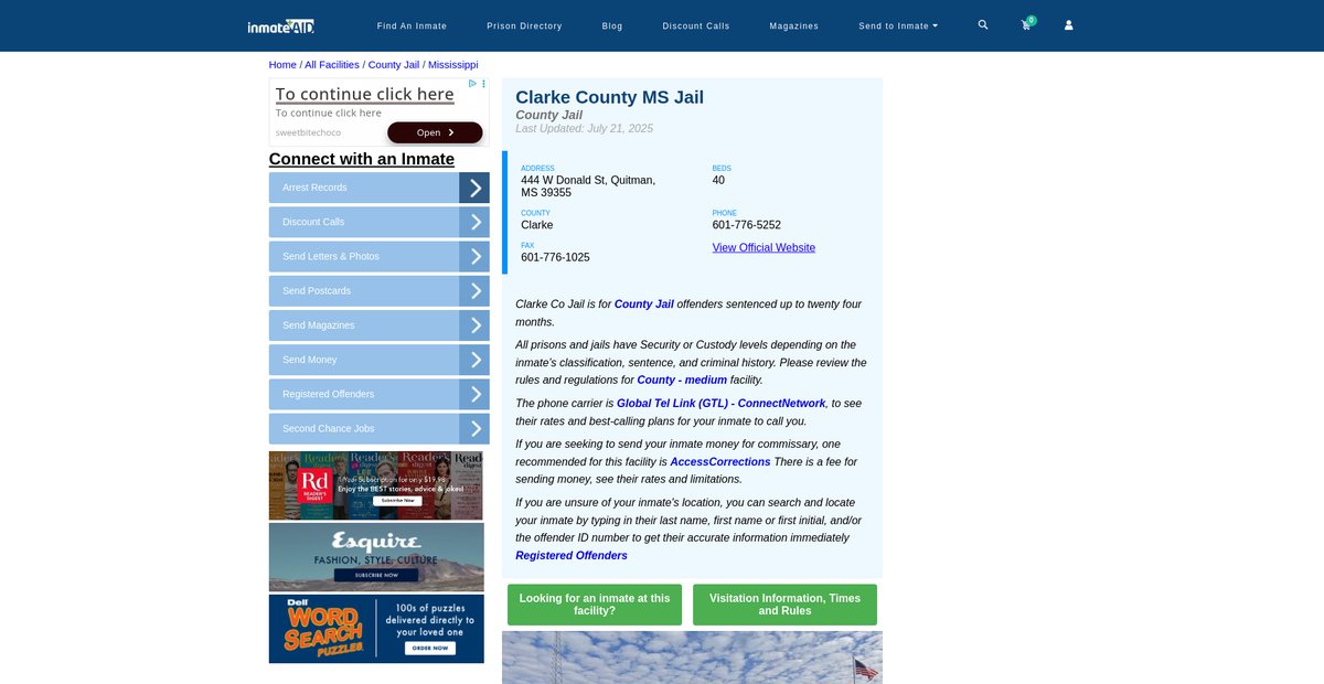 Preview of inmateaid.com