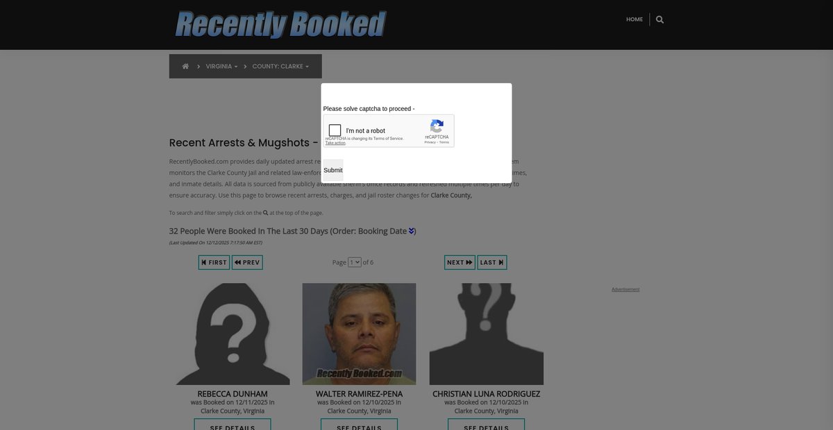 Preview of recentlybooked.com
