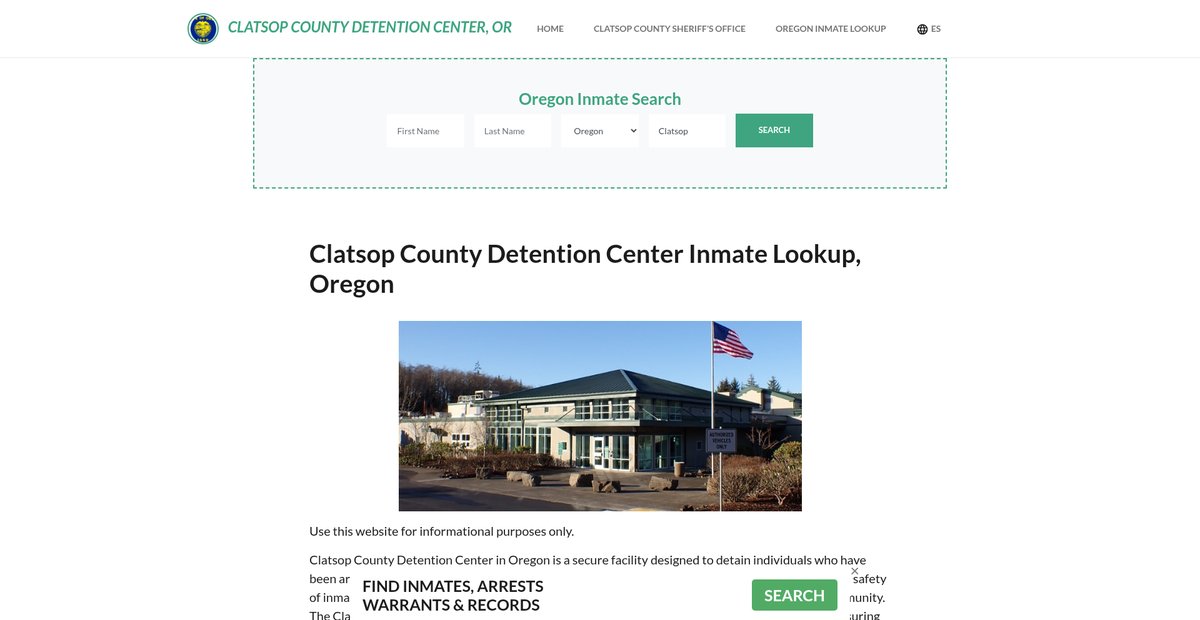 Preview of clatsopcountydetentionor.org