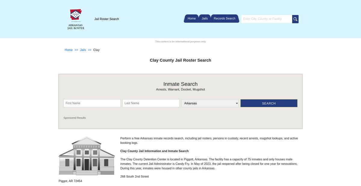 Preview of arkansasjailroster.com