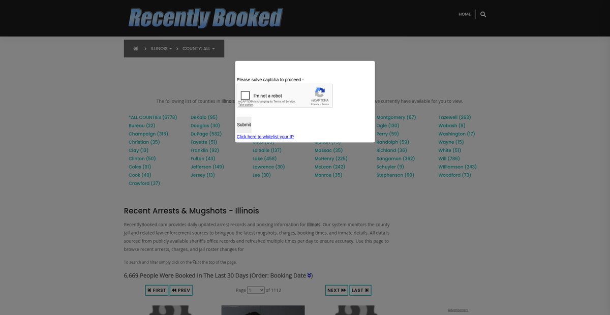 Preview of recentlybooked.com