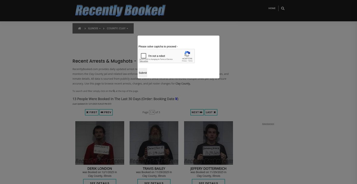 Preview of recentlybooked.com