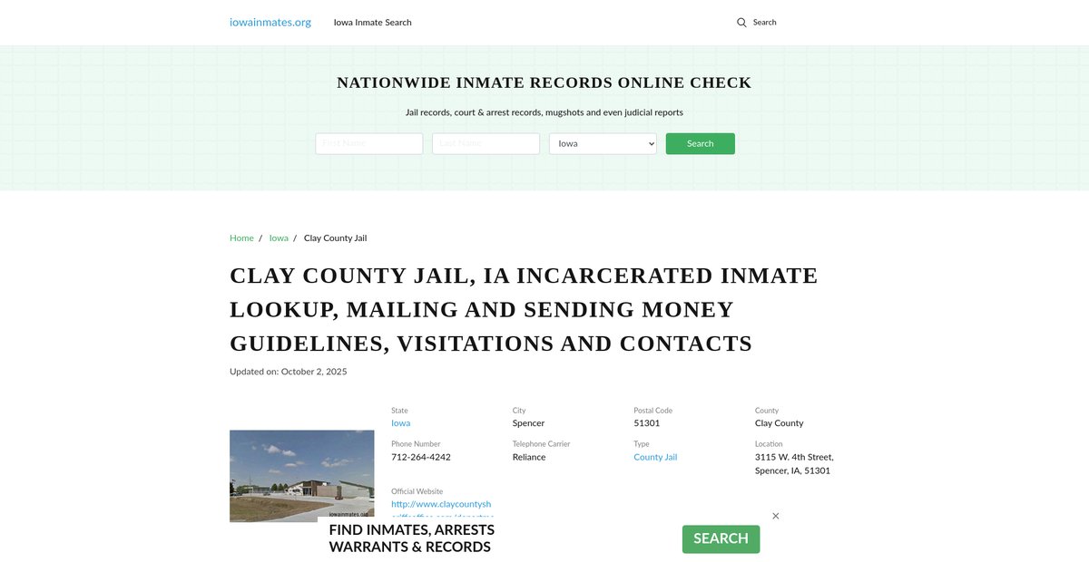 Preview of iowainmates.org