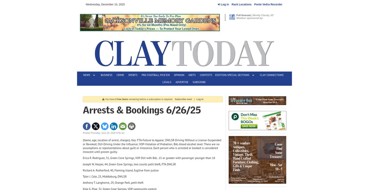 Preview of claytodayonline.com