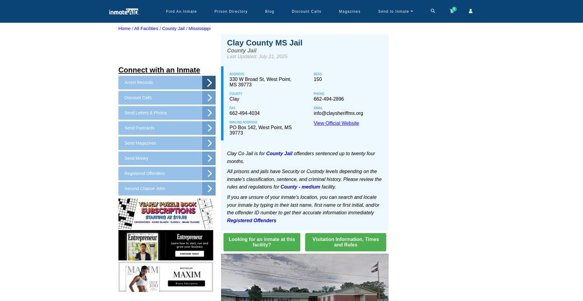 Preview of inmateaid.com