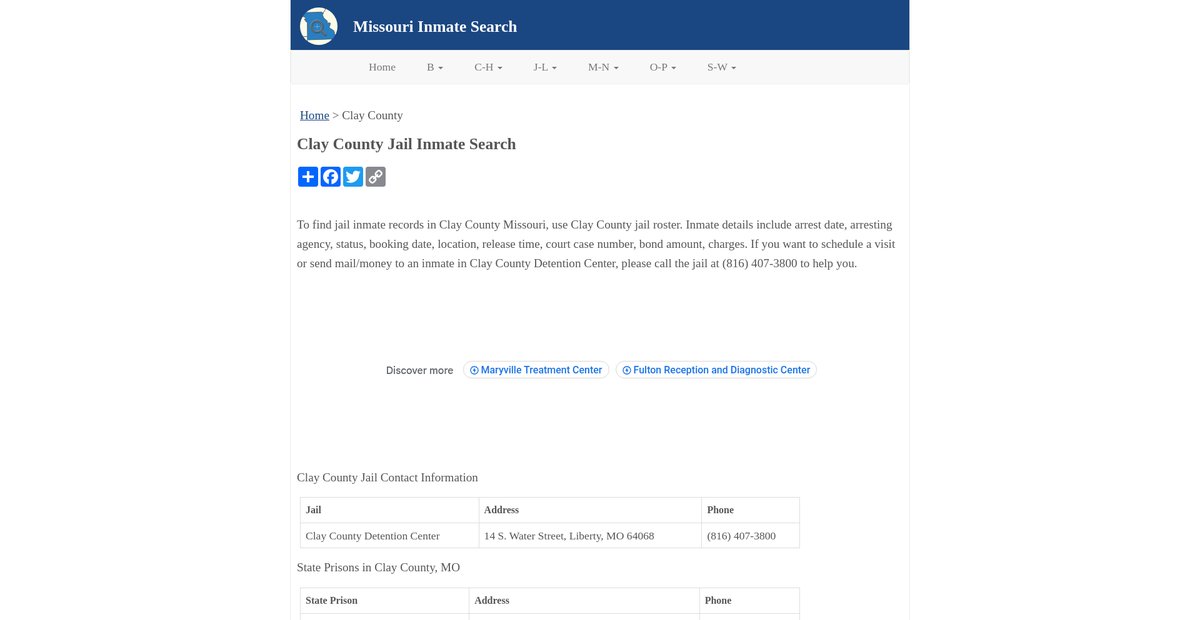 Preview of inmatesearchmo.org