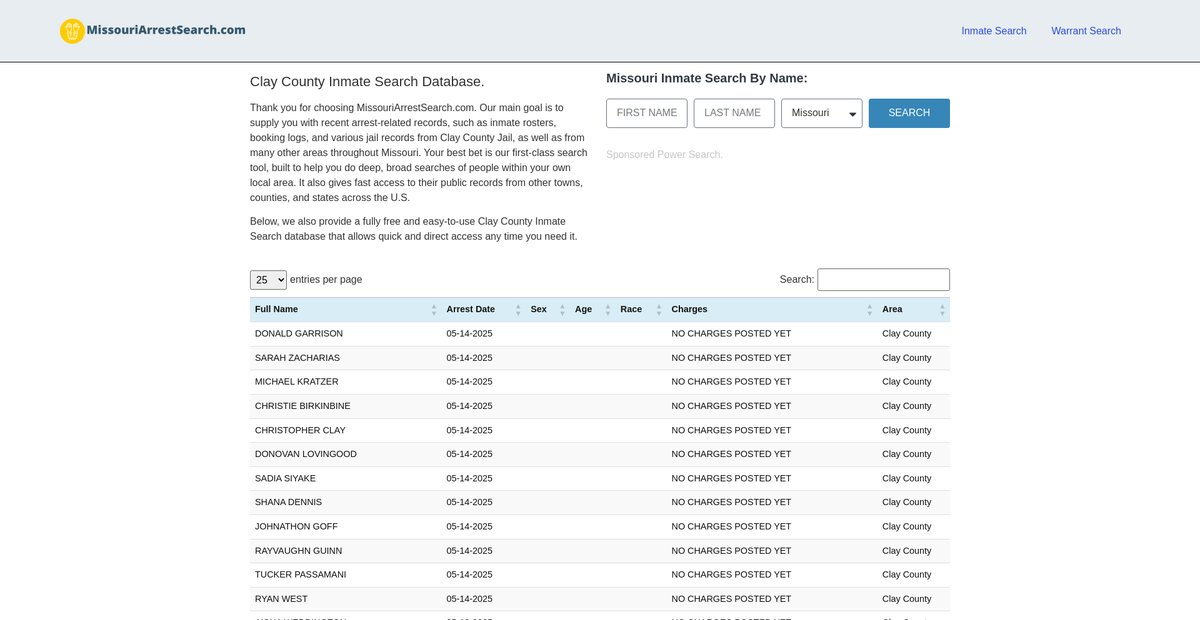 Preview of missouriarrestsearch.com