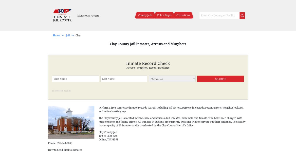 Preview of tennesseejailroster.com