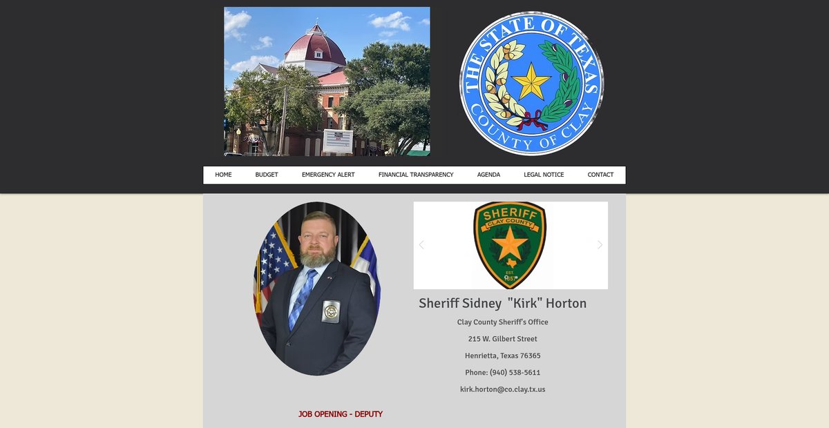 Preview of claycountytx.net