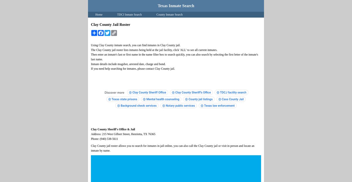 Preview of inmatesearchtexas.org