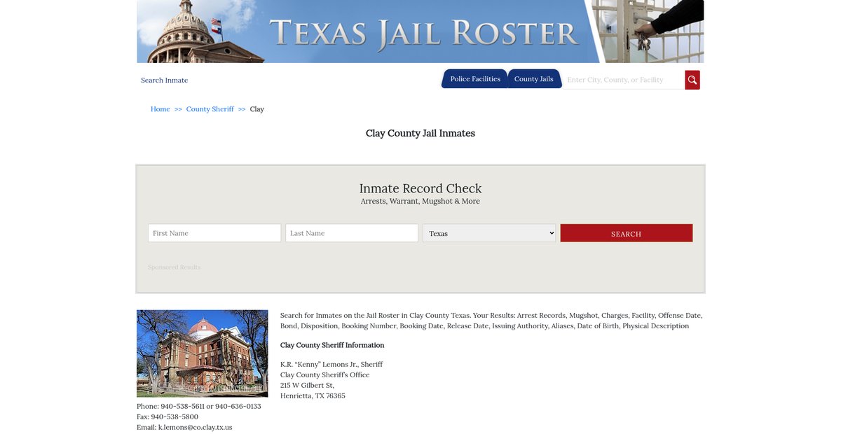 Preview of texasjailroster.com