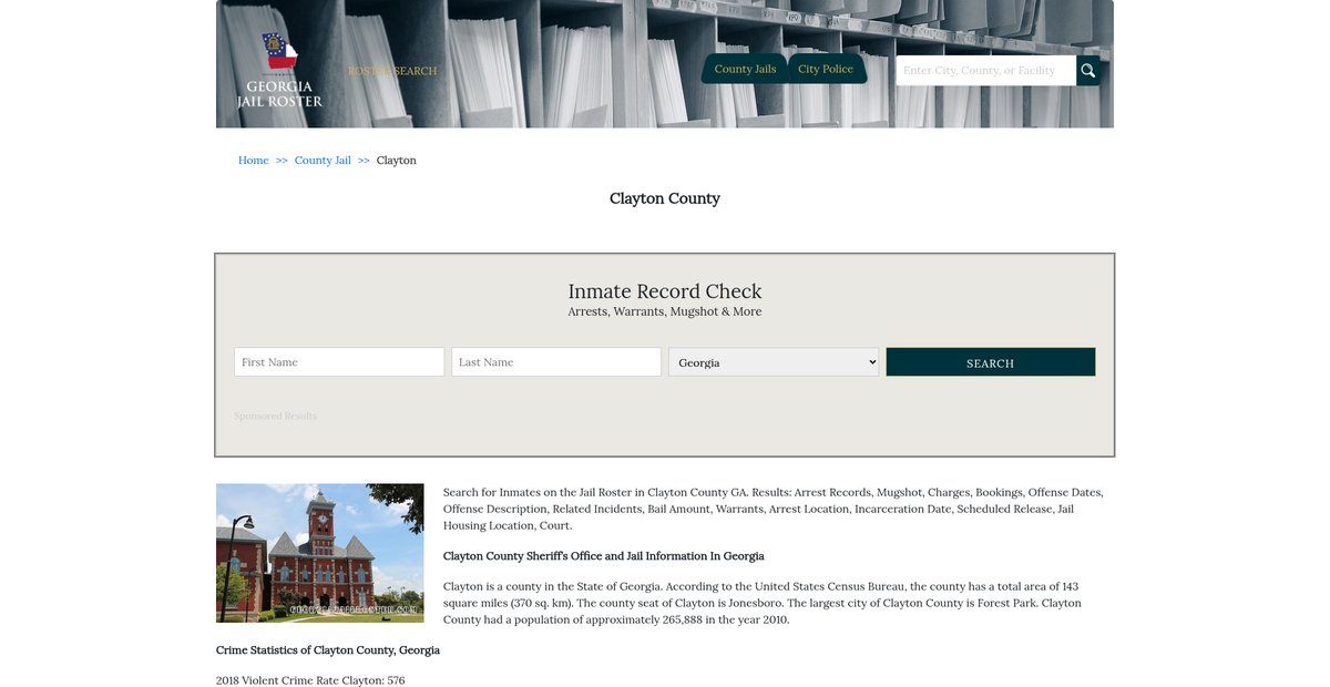Preview of georgiajailroster.com