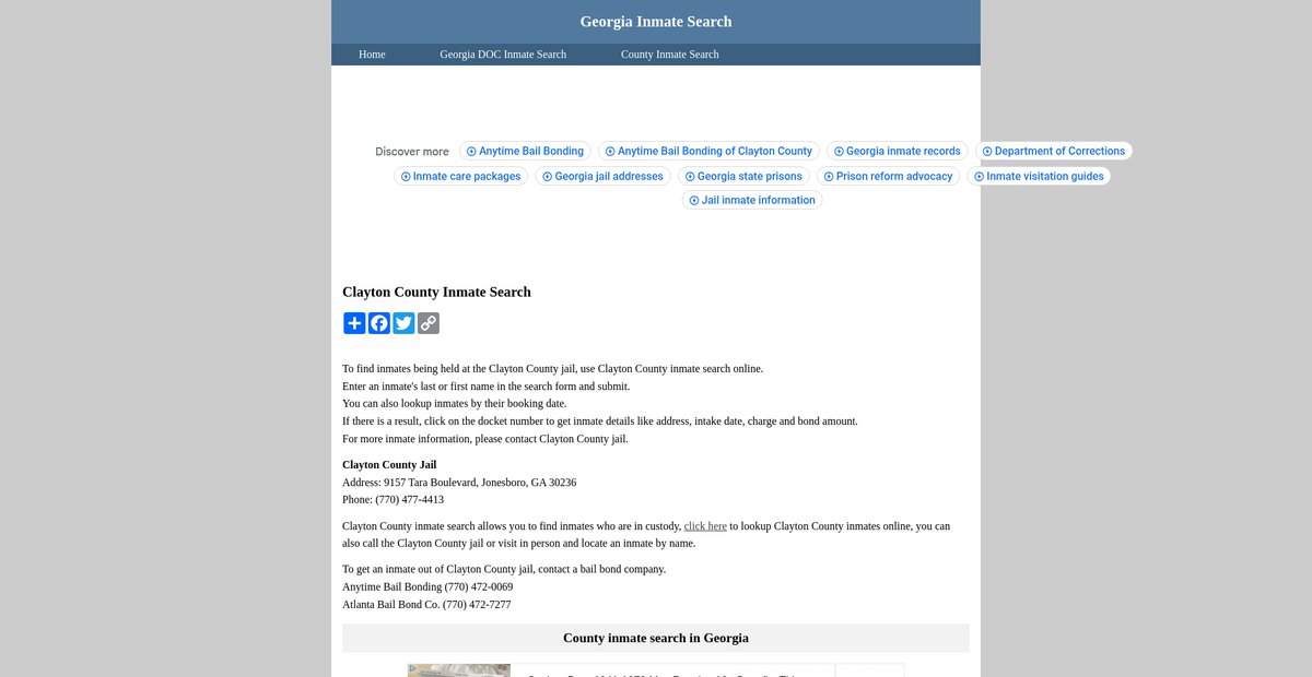 Preview of inmatesearchgeorgia.org