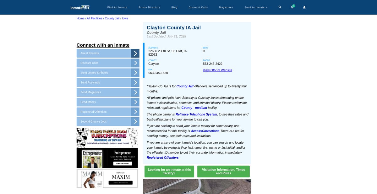 Preview of inmateaid.com