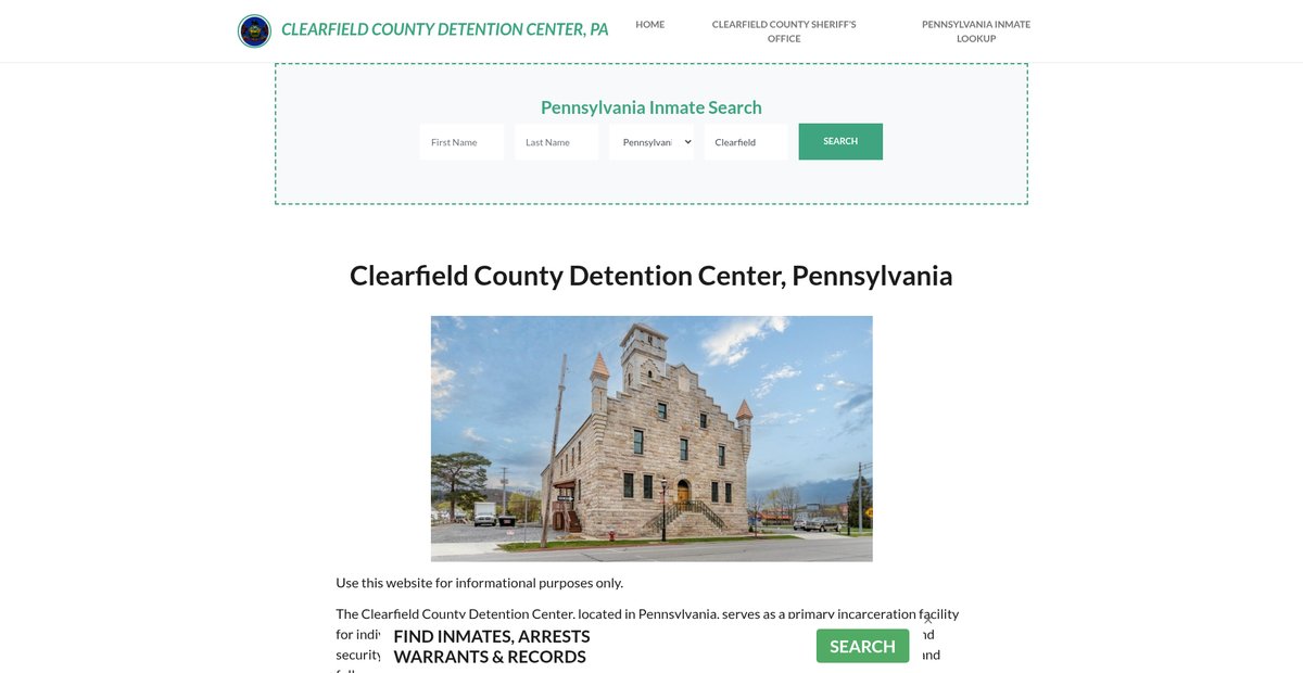 Preview of clearfieldcountydetentionpa.org