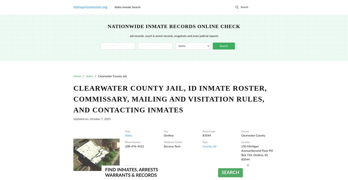 Preview of idahoprisonroster.org