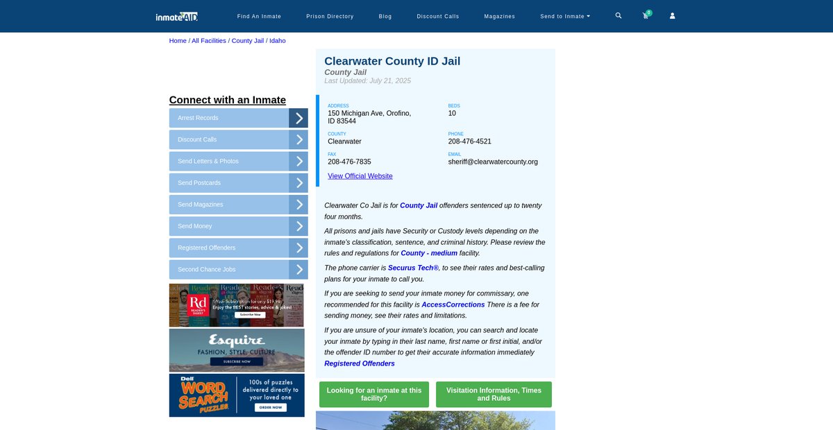 Preview of inmateaid.com